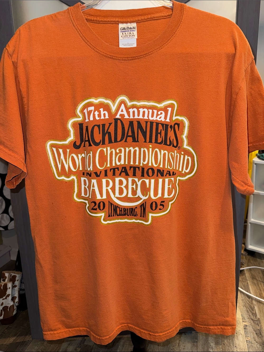 2005 Jack Daniel’s BBQ World Championship T Shirt Large Lynchburg TN